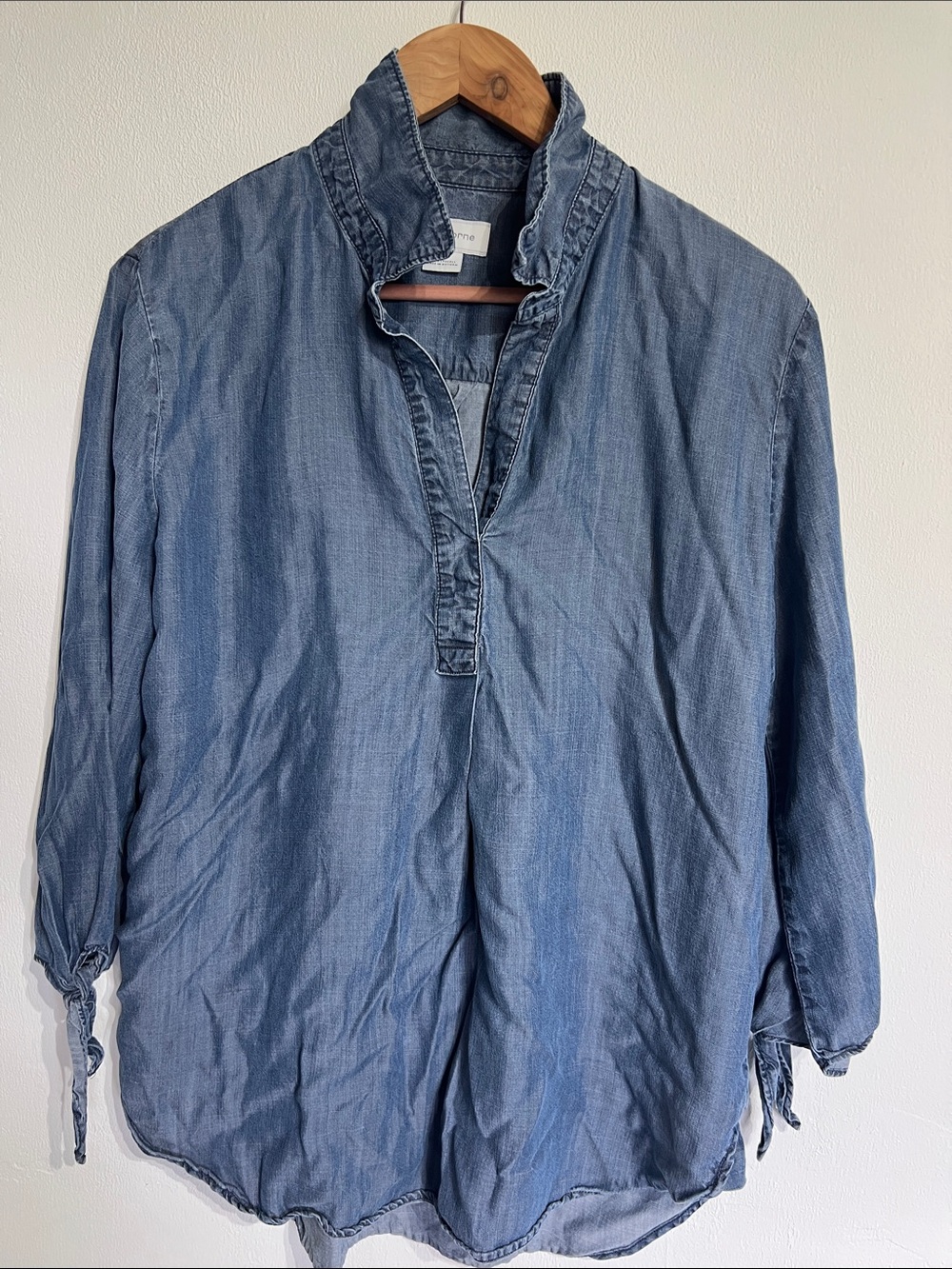 Liz Claiborne Blue Lyocell Denim Shirt